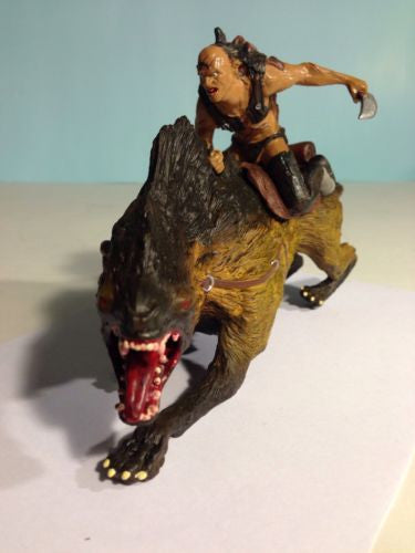 LOTR 2002 Two Towers Orc Sharku On Warg 7 1/2