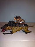 LOTR 2002 Two Towers Orc Sharku On Warg 7 1/2" - Hollywood Movie Collectibles